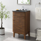 Modway - Render 18" Vanette de salle de bain - Noir noyer-Trous centraux de 8"