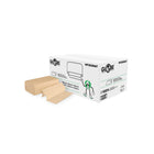 Globe Commercial - Serviettes multiplis MF250NAT - Naturel - 250 feuilles/paquet - Paquet de 16-Distribution de feuilles individuelles pour minimiser les déchets et la contamination croisée