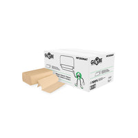 Globe Commercial - Serviettes multiplis MF250NAT - Naturel - 250 feuilles/paquet - Paquet de 16-Distribution de feuilles individuelles pour minimiser les déchets et la contamination croisée