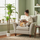 HOMCOM - Arbre dracaena artificiel 5 pi pour décoration intérieure - vert-Les troncs principaux flexibles avec des fils métalliques internes permettent une mise en forme personnalisée 