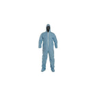 Dupont – Combinaison de protection personnelle avec capuche et chaussons, TemPro, bleu, grand, 10/paquet (TM122S-Large)-Matériau : TemPro