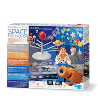 4M -  Steam Kids Exploration Spatiale De Luxe-Le modèle du système solaire assemblé mesure 12″ x 12″, le projecteur spatial mesure 5,25″ L x 2″ L x 2,75″ H.