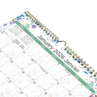 Blueline - 2026 Calendrier mural mensuel - 15 po x 12 po - Wildflowers - Bilingue-Reliure spirale double dorée avec oeillet pour suspendre