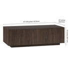 Hudson&Canal - Table basse rectangulaire Paxton 48" de largeur, - Brun aulne-9
