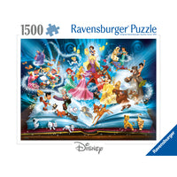 Ravensburger - Puzzle Disney Storybook - 1500 pièces-Offrez-vous un moment de pure détente avec ce puzzle. Pièce par pièce, profitez de cette activité anti-stress qui favorise la concentration, la déconnexion et le lâcher-prise. Soulagez les tensions du quotidien, travaillez votre mémoire et exercez vos capacités cognitives : le puzzle est un jeu aux multiples bienfaits pour la santé 