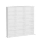 Prepac - Cabinet d'affichage haut à 3 colonnes 51 po, cabinet de rangement pour DVD avec 21 étagères ajustables - Blanc-21 tablettes ajustables peuvent contenir une variété de formats de supports