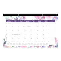 Blueline - 2026 Calendrier sous-main mensuel Passion - 17-3/4 po x 10-7/8 po - Bilingue-12 mois: janvier 2026 à décembre 2026