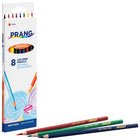 Prang - Crayons de couleur à gross mine - couleurs assorties - paquet de 8-La mine résistante à la rupture de 3,3 mm résiste à la pression
