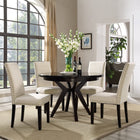 Modway - Parcel Restauration Tissu rembourré Fauteuil d’appoint - Beige-Rembourrage en mousse dense