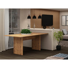 Manhattan Comfort - Ensemble de salle à manger moderne Nomad 172,5 cm - Nature - Lot de 3-Table de salle à manger style rustique avec détails veinés du bois et piètement en H