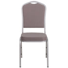 Chaise de banquet HERCULES empilable, dossier couronne, tissu à pois gris, siège épais de 2,5 po, cadre argenté (FD-C01-S-6-GG)-Chaise de banquet multi-usages