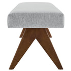Modway - Lyra 63" Tissu tapis Banc - Gris clair-Assemblée requise