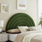 Modway - Solana Arqué Performance Velvet Tête de lit complète, Vert mousse-Tête de lit en arc