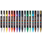 Posca - Marqueurs de peinture à base d'eau - Pointe fine réversible (0,9-1,3 mm) - Couleurs assorties - paquet de 16-La pointe en forme de balle offre un meilleur contrôle et une plus grande précision.