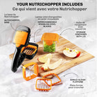 Bell+Howell - Hachoir multi-usages Nutrichopper-COMPREND LE CONTENEUR DE PORTIONS Il est livré avec un récipient d'une portion avec couvercle à verrouillage à quatre côtés Couvercles offrant une protection et une fraîcheur étendue à vos aliments.