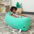 Bouncyband - Coussin sensoriel confortable Peapod, 48 po, de 3 à 6 ans, jusqu'à 4 pieds de haut, vert-Livré avec une pompe électrique, il est donc rapide, facile et amusant à gonfler