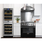 Kucht - 36 po Série KNG Cuisinière Pro Style au gaz naturel - Acier inoxydable/Noir-Comparable aux cuisines professionnelles, cette cuisinière est équipée d’un four à convection de 22 000 BTU et d’un gril de 10 000 BTU