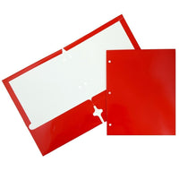 JAM PaperMD – Chemises de présentation lustrées 3 trous à 2 pochettes, 9 1/4 x 11 1/2 (po), rouge, 100/paquet-Dimensions : 11 1/2 haut. x 9,2 larg. x 1/5 prof. po