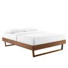 Modway - Billie Bois Cadre complet de plate-forme, Noyer-Système de soutien en lattes de bois