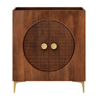 Modway - Vernon 30" Bois cannelé Armoire à vanité sans évier - Noyer-Base de vanité de salle de bain en bois de mangue de 30"