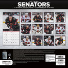 DateWorks - Calendrier Mural de 16 Mois 2025 des Sénateurs d'Ottawa - 12 po x 12 po - Bilingue-Comprend des pages mensuelles de janvier à décembre 2025, ainsi que les 4 derniers mois de 2024.