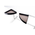 Motionwise - Bureau électrique assis-debout à moteur unique  série M1 Glass avec tiroirs pivotants - Blanc-10