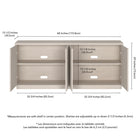 Hudson&Canal - Table de buffet Alston 68" L - Aulne blanc-8