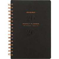AT-A-GLANCE - Agenda hebdomadaire/mensuel Signature 2026 - 8 1/2 po H x 5 3/8 po l - noir - bilingue-13 mois : janvier 2026 à janvier 2027