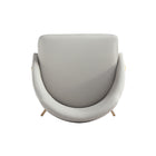 Manhattan Comfort - Lot de 2 chaises de salle à manger modernes Gracie 61,5 cm en similicuir, coloris pierre et or-22,6 po L x 22 po l x 34,3 po H