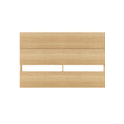 Nexera - Tête de lit double effet de planches, Érable Naturel-2 panneaux horizontaux créent un effet de planches moderne