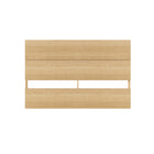 Nexera - Tête de lit double effet de planches, Érable Naturel-2 panneaux horizontaux créent un effet de planches moderne