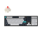 Keychron - Q6 Max RGB Wireless Mechanical Keyboard - Red Switch - Full-size Layout with Knob - Carbon Black-Connectivité exceptionnelle : Passez sans effort d'un appareil à l'autre avec la connexion sans fil 2,4 GHz ou Bluetooth 5.1, offrant des temps de réponse rapides et des capacités multitâches sur votre ordinateur, téléphone et tablette.