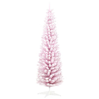 HOMCOM - Arbre de Noël artificiel crayon avec branches floquées de neige-Luxuriant de conseils qui donnent une apparence saine et naturelle  
