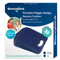 Bouncyband - Coussin sensoriel antimicrobien Wiggle Wedge, carré de 10 po-Permet aux enfants de bouger silencieusement tout en travaillant, permettant une plus grande concentration
