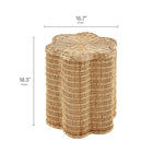 Modway - Erika Festonné Rotin naturel Table d’appoint - Naturel-Rotin naturel