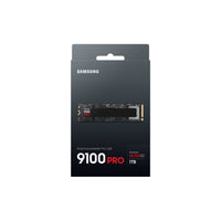 Samsung - 9100 série PRO Disque dur interne PCIe Gen5. X4 NVMe 2.0 - 1 To - Noir-Performances du PCle 5.0 Vitesses séquentielles maximales de 14 800 Mo/s, deux fois plus rapides que le précédent 990 Pro