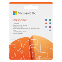 Microsoft - 365 Personnel - Abonnement de 12 mois - 1 utilisateur - français-Pour une seule personne