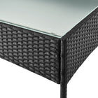 Manhattan Comfort - Ensemble de conversation moderne Imperia pour patio, 4 personnes, avec table basse - Noir et gris - Ensemble de 4-10