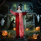 Outsunny - Clown animé grandeur nature pour Halloween - décoration d'Halloween-Le corps tremble en synchronisation avec une musique inquiétante pour des sensations fortes interactives 