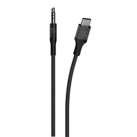 Câble Scosche STRIKELINE - Câble stéréo 3,5 mm pour appareils USC-C - Noir-Câble 3,5 mm vers port Lightning