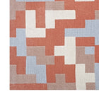 Modway - Andela Mosaïque de blocs imbriqués Tapis de 5 pi l x 8 pi L - Corail multicolore et bleu clair-Microfibre 100% polyester