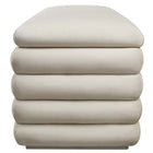 Modway - Mezzo Rembourré Performance Velvet Établi de rangement - Amande-Glissements au pied sans marquer