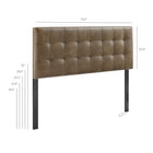 Modway - Lily Cuir végane Tête de lit King Size, Champignon-Tête de lit King Size