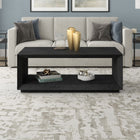 Hudson&Canal - Table basse rectangulaire Evie 48" L - Grain noir-Nettoyer avec un chiffon doux et sec, sans produits chimiques agressifs ni produits de nettoyage abrasifs