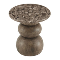 Modway - Pietra Manche intérieure Terrasse extérieure Faux marbre Table d’appoint - Empire-Table d’appoint sculpturale moderne