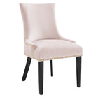 Modway - Marquis Performance Velvet Chaises de salle à manger Ensemble de 2 - Rose-Velours de performance résistant aux taches