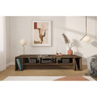 Nexera - Meuble audio-vidéo Rustik, 72 po, Noyer-Diverses sections ouvertes pour vous appareils électroniques, livres et objets décoratifs