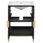 Modway - Beau 24" Vanité de salle de bain avec lavabo - Blanc Noir-Assemblée requise