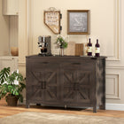 HOMCOM - Buffet 47,2 po L, armoire de rangement, espresso-Grand espace de rangement avec deux tiroirs et deux placards pour ranger les articles de cuisine 