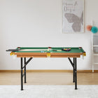 Soozier - Table de billard mini portable 55 po-Équipée d’un système de pieds faciles à plier et de niveleurs stabilisateurs 